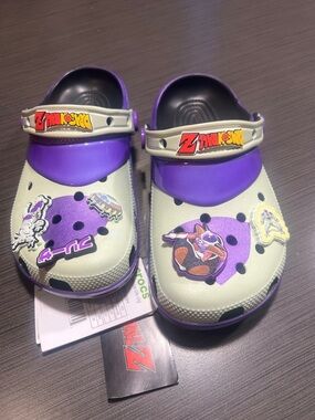 CROCS M4 W6 Purple and Cream Dragon Ball Z Frieza cls
